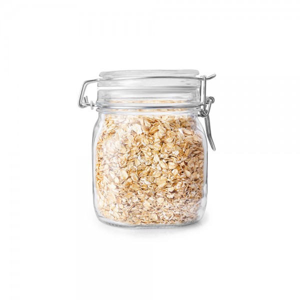 płatki owsiane w słoiku