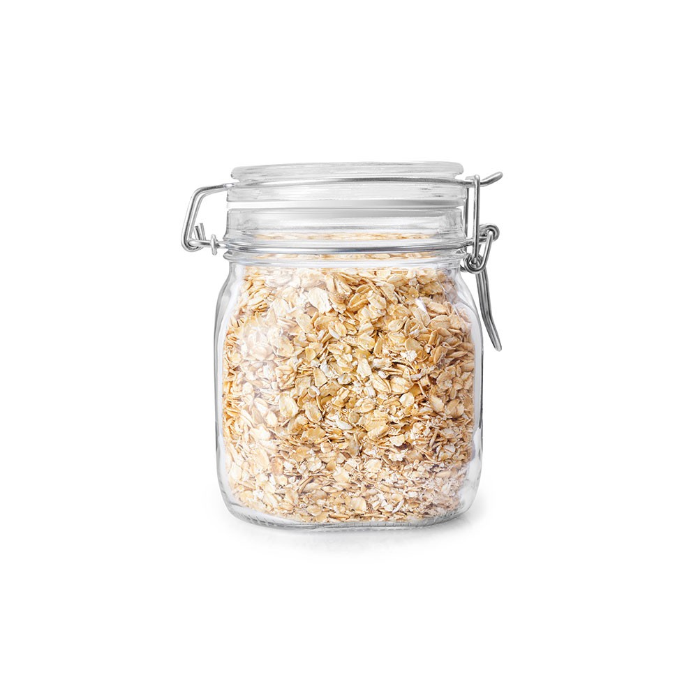 płatki owsiane w słoiku